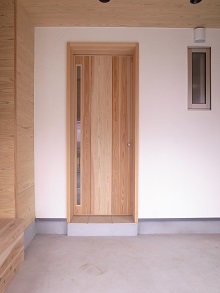 杉の玄関ドア