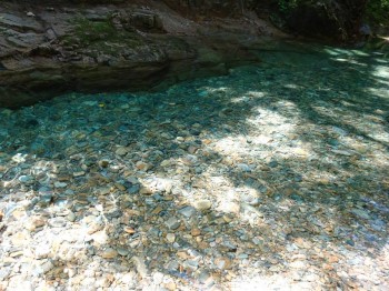 板取　澄んだ川の水