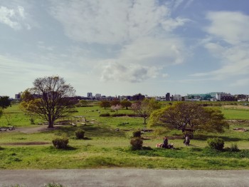 多摩川の河川敷